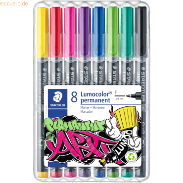 Staedtler Folienschreiber Lumocolor F permanent farbig sortiert VE=6 F Staedtler Folienschreiber Lumocolor F permanent farbig sortiert VE=6 F von Staedtler