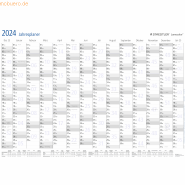 Staedtler Jahresplaner A3 abwischbar Kalendarium 2025 von Staedtler