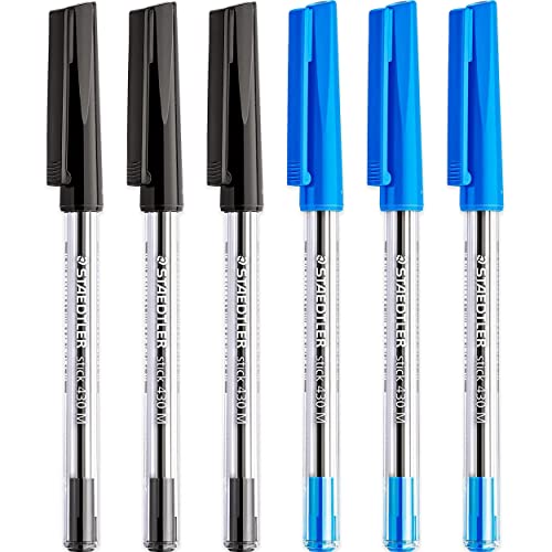 Staedtler Kugelschreiber, 0,5 mm, 430 St ck, glatt, Schwarz / Blau, 6 St ck von Staedtler