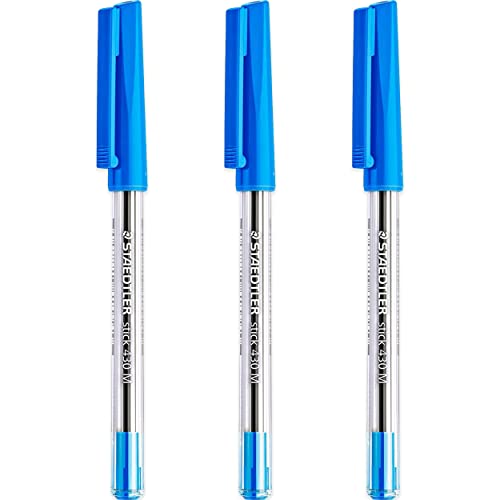 Staedtler Kugelschreiber, 0,5 mm, 430 Stück, glatt, blaue Tinte, 3 Stück von Staedtler