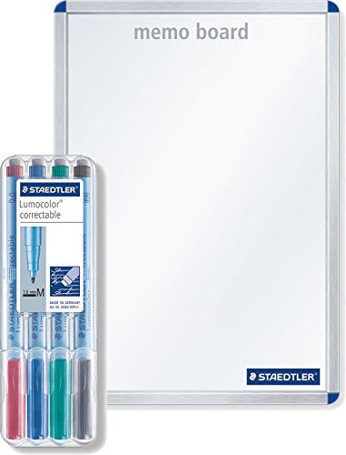 Staedtler Lumocolor 641 MB memo board set, trocken abwischbar, mit Lumocolor correctable + 4er Folienstifte Etui Staedtler Lumocolor 641 MB memo board set, trocken abwischbar, mit Lumocolor correctable + 4er Folienstifte Etui von Staedtler