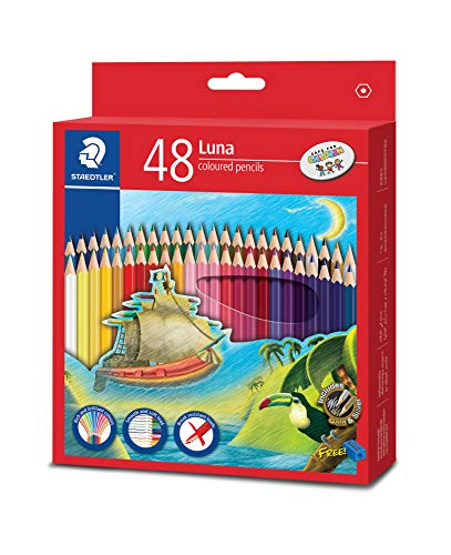 Staedtler Luna Buntstifte-Set mit Bleistiftspitzer, 36 Farben von Staedtler