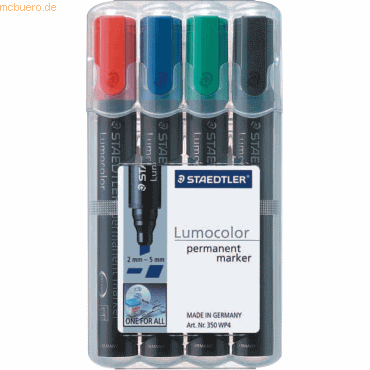 Staedtler Marker Lumocolor permanent 2-5mm 4-er Box Staedtler Marker Lumocolor permanent 2-5mm 4-er Box von Staedtler