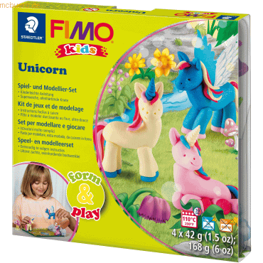 Staedtler Modelliermasse Fimo Kids Form & Play -Unicorn- 4x42g Staedtler Modelliermasse Fimo Kids Form & Play -Unicorn- 4x42g von Staedtler