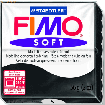 Staedtler Modelliermasse Fimo soft 56g schwarz Staedtler Modelliermasse Fimo soft 56g schwarz von Staedtler