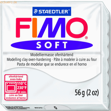 Staedtler Modelliermasse Fimo soft 56g weiß Staedtler Modelliermasse Fimo soft 56g weiß von Staedtler