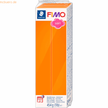 Staedtler Modelliermasse Fimo soft Kunststoff 454g mandarine Großblock von Staedtler