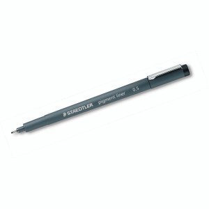 Staedtler Pigment liner 308 schwarz 10pièce (S) Ende – Kugelschreiber dünner (schwarz, grau, 0,5 mm, 10 Stück (S)) von Staedtler