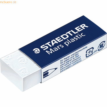 Staedtler Radiergummi Mars plastic 65x23x13mm weiß Staedtler Radiergummi Mars plastic 65x23x13mm weiß von Staedtler