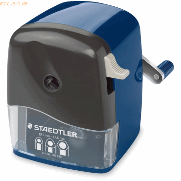 Staedtler Spitzmaschine mit Kurbel Kunststoff blau von Staedtler