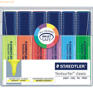 Staedtler Textmarker Textsurfer classic 6-er Etui Staedtler Textmarker Textsurfer classic 6-er Etui von Staedtler