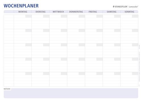 Staedtler Wandkalender Planer Lumocolor® week planner set 641 A1-1 DIN A1 1St. von Staedtler