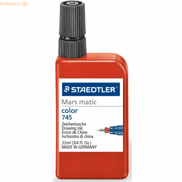Staedtler Zeichentusche Mars matic rot 22 ml Staedtler Zeichentusche Mars matic rot 22 ml von Staedtler