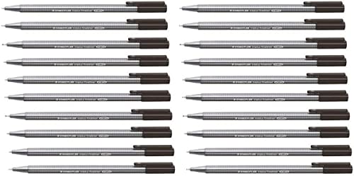 Triplus 334 Lot de 20 stylos pointe fine 0,3 mm Noir von Staedtler