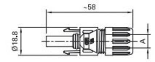 Stäubli Photovoltaik-Buchse PV-KBT4/2,5 32.0010P0001-UR PV-KBT4/2,5I-UR Inhalt von Stäubli