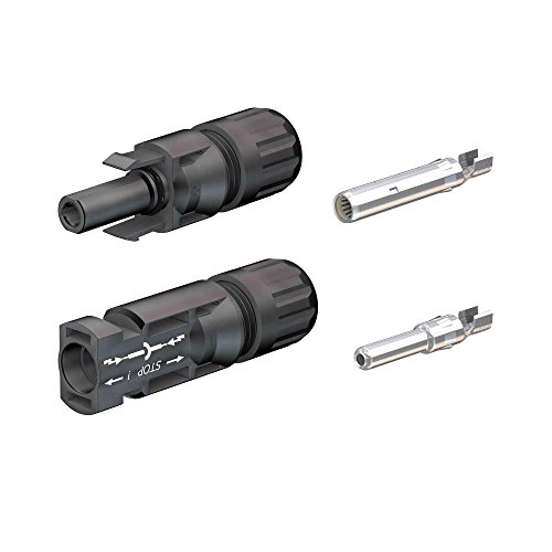 original - MC4 Stecker + Buchse für 4-6 mm² Leitungen Solarstecker von Stäubli