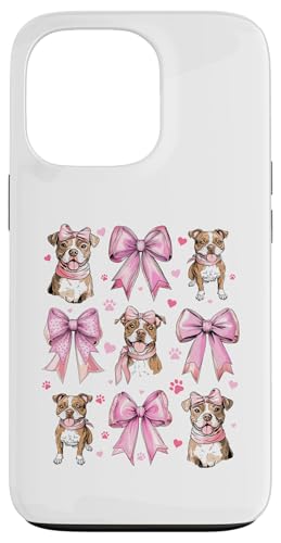 Coquette Bow Staffordshire Bull Terrier Hund Mama Pink Girl Hülle für iPhone 13 Pro von Staffordshire Bull Terrier Coquette Women Clothing