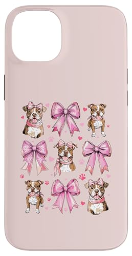 Coquette Bow Staffordshire Bull Terrier Hund Mama Pink Girl Hülle für iPhone 14 Plus von Staffordshire Bull Terrier Coquette Women Clothing