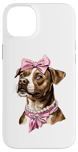 Coquette Bow Staffordshire Bull Terrier Hund Mama Pink Girl Hülle für iPhone 14 Plus von Staffordshire Bull Terrier Coquette Women Clothing