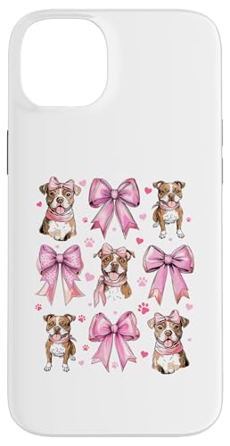 Coquette Bow Staffordshire Bull Terrier Hund Mama Pink Girl Hülle für iPhone 14 Plus von Staffordshire Bull Terrier Coquette Women Clothing