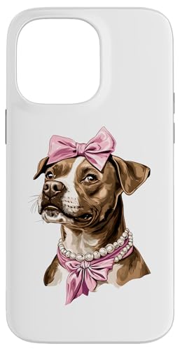 Coquette Bow Staffordshire Bull Terrier Hund Mama Pink Girl Hülle für iPhone 14 Pro Max von Staffordshire Bull Terrier Coquette Women Clothing
