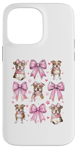 Coquette Bow Staffordshire Bull Terrier Hund Mama Pink Girl Hülle für iPhone 14 Pro Max von Staffordshire Bull Terrier Coquette Women Clothing
