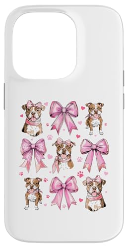 Coquette Bow Staffordshire Bull Terrier Hund Mama Pink Girl Hülle für iPhone 14 Pro von Staffordshire Bull Terrier Coquette Women Clothing