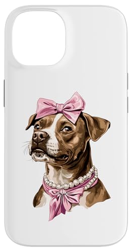 Coquette Bow Staffordshire Bull Terrier Hund Mama Pink Girl Hülle für iPhone 14 von Staffordshire Bull Terrier Coquette Women Clothing