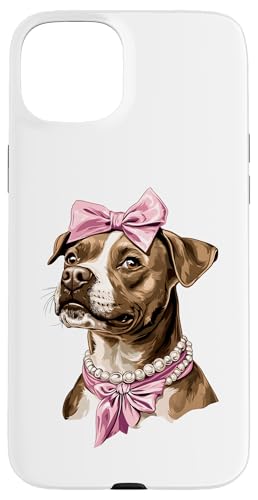Coquette Bow Staffordshire Bull Terrier Hund Mama Pink Girl Hülle für iPhone 15 Plus von Staffordshire Bull Terrier Coquette Women Clothing