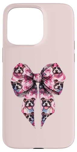 Coquette Bow Staffordshire Bull Terrier Hund Mama Pink Girl Hülle für iPhone 15 Pro Max von Staffordshire Bull Terrier Coquette Women Clothing