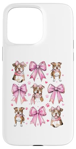 Coquette Bow Staffordshire Bull Terrier Hund Mama Pink Girl Hülle für iPhone 15 Pro Max von Staffordshire Bull Terrier Coquette Women Clothing