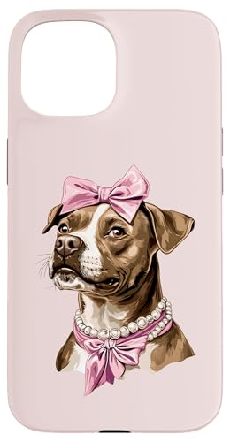 Coquette Bow Staffordshire Bull Terrier Hund Mama Pink Girl Hülle für iPhone 15 von Staffordshire Bull Terrier Coquette Women Clothing