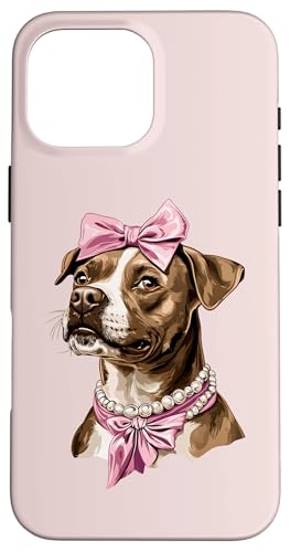 Coquette Bow Staffordshire Bull Terrier Hund Mama Pink Girl Hülle für iPhone 16 Pro Max von Staffordshire Bull Terrier Coquette Women Clothing