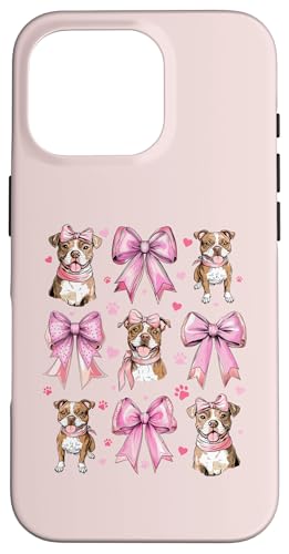 Coquette Bow Staffordshire Bull Terrier Hund Mama Pink Girl Hülle für iPhone 16 Pro von Staffordshire Bull Terrier Coquette Women Clothing