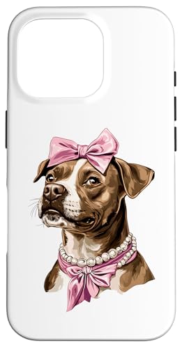 Coquette Bow Staffordshire Bull Terrier Hund Mama Pink Girl Hülle für iPhone 16 Pro von Staffordshire Bull Terrier Coquette Women Clothing