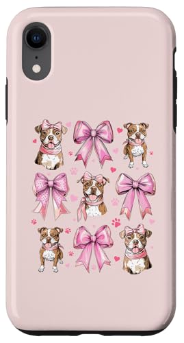 Coquette Bow Staffordshire Bull Terrier Hund Mama Pink Girl Hülle für iPhone XR von Staffordshire Bull Terrier Coquette Women Clothing