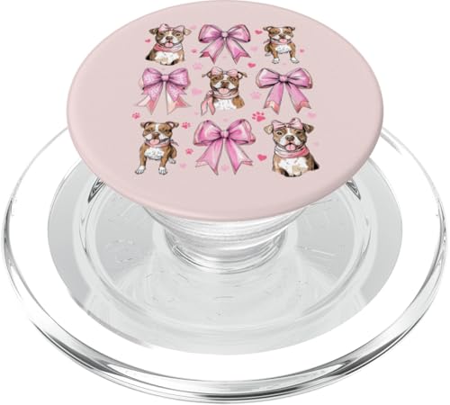 Coquette Bow Staffordshire Bull Terrier Hund Mama Pink Girl PopSockets PopGrip für MagSafe von Staffordshire Bull Terrier Coquette Women Clothing