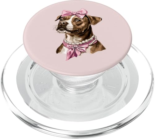 Coquette Bow Staffordshire Bull Terrier Hund Mama Pink Girl PopSockets PopGrip für MagSafe von Staffordshire Bull Terrier Coquette Women Clothing