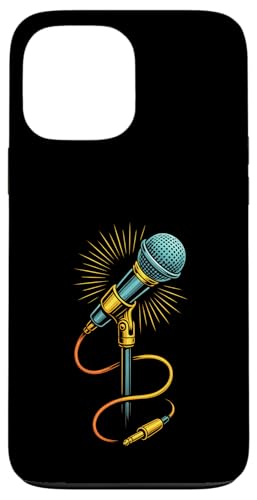 Kabelgebundenes Retro-Mikrofon mit strahlenden Audiokabeln Hülle für iPhone 13 Pro Max Kabelgebundenes Retro-Mikrofon mit strahlenden Audiokabeln Hülle für iPhone 13 Pro Max von Stage Shine Studio