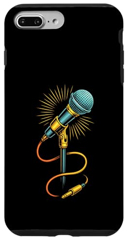 Kabelgebundenes Retro-Mikrofon mit strahlenden Audiokabeln Hülle für iPhone 7 Plus/8 Plus Kabelgebundenes Retro-Mikrofon mit strahlenden Audiokabeln Hülle für iPhone 7 Plus/8 Plus von Stage Shine Studio