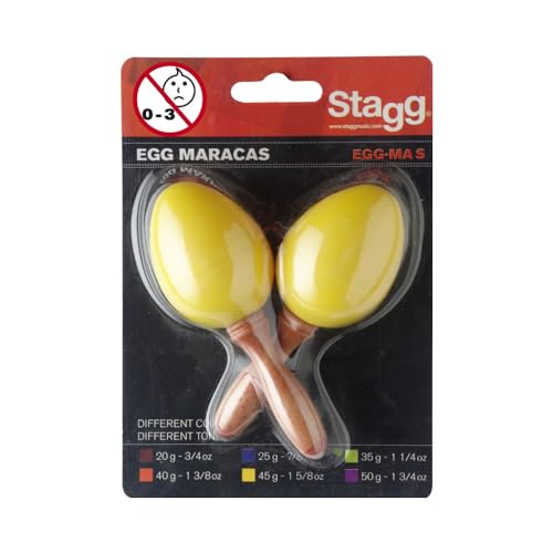 STAGG 1Paar Egg Maracas gelb von Stagg