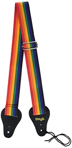 STAGG Gitarrengurt, 5cm, regenbogen von Stagg