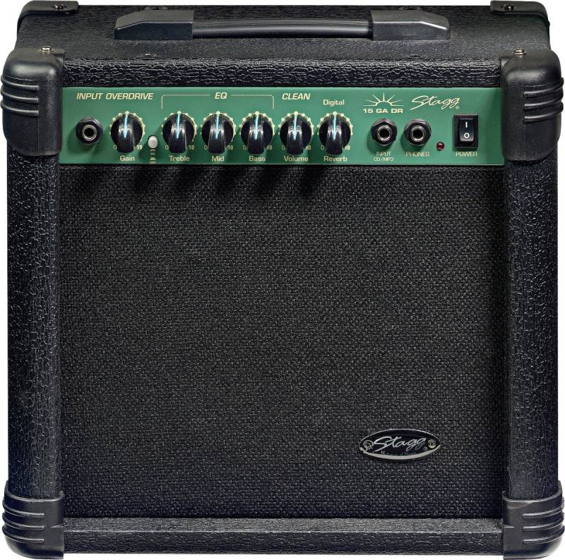 Stagg 15 GA DR EU 15 W RMS Gitarrenverstärker mit Digitalhall Endverstärker von Stagg
