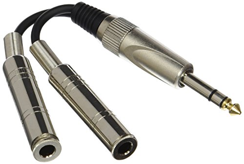 Stagg 16122 Adapterkabel (0,1 m, 1x Stereo Klinke, 2x Klinkenbuchse) schwarz von Stagg