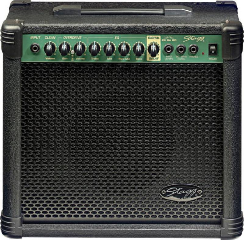 Stagg 20 GA DR EU 20 W RMS Gitarrenverstärker mit Digitalhall Endverstärker von Stagg