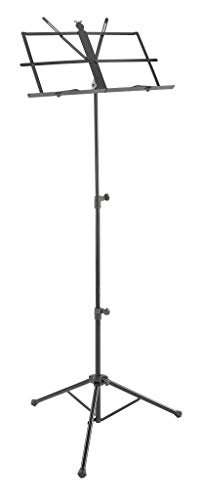 Stagg 22040 Notenständer mit Nylon-Verbindungsteilen (zusammenklapbar, Ablagehöhe: 52-123cm (20,5-48,5 Zoll), 3x Sektionen: 12/16/19mm, Rohrdurchmesser Beine: 16mm) von Stagg