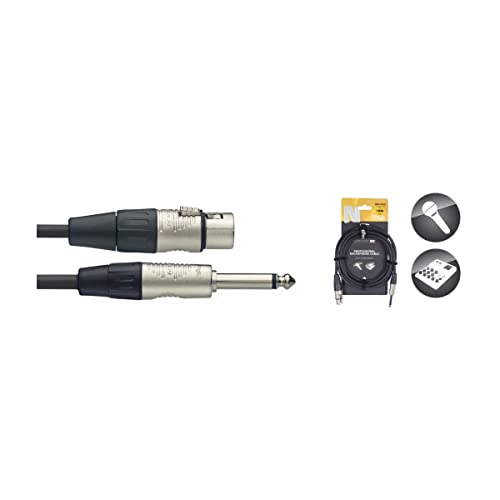 Stagg 25019303 Mikrofonkabel (10m, 1x XLR Buchse/1x Klinke Stecker, 6,3mm) von Stagg