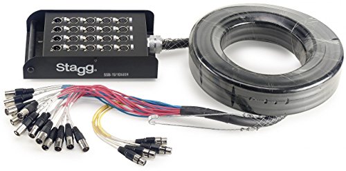 Stagg 25020976 SSB StageBox (16 XLRf auf 4 XLRm, 15 m) von Stagg