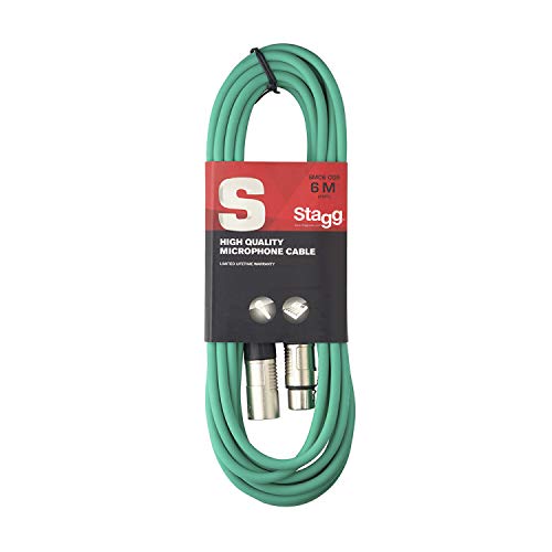 Stagg 6 m hochwertigen XLR-auf XLR-Stecker Mikrofon Kabel grün von Stagg