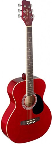Stagg Akkustikgitarre Auditorium, akustisch (Auditorium Acoustic) Volle Größe rot von Stagg